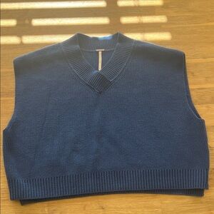 Free People Cropped Boxy Sweater Vest